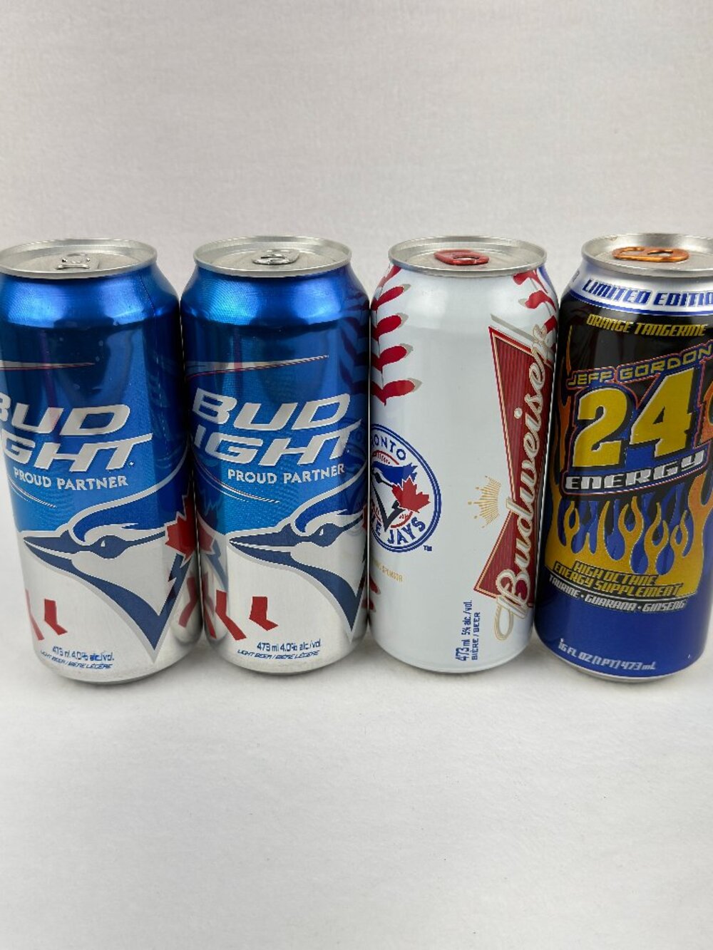 Vintage Bud‎ Light Blue Jays Budweiser Jeff Gordon 24 Energy Empty Can Lot Set